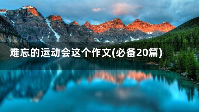 难忘的运动会这个作文(必备20篇)