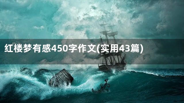红楼梦有感450字作文(实用43篇)