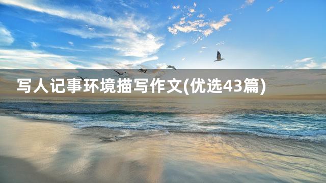 写人记事环境描写作文(优选43篇)