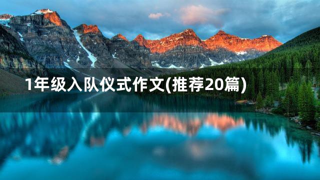 1年级入队仪式作文(推荐20篇)