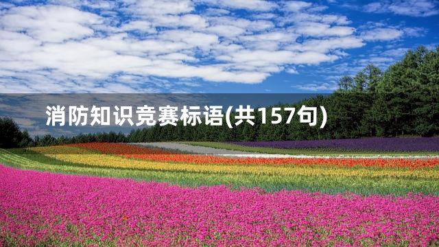 消防知识竞赛标语(共157句)