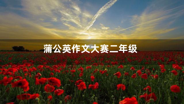 蒲公英作文大赛二年级