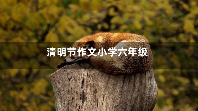 清明节作文小学六年级
