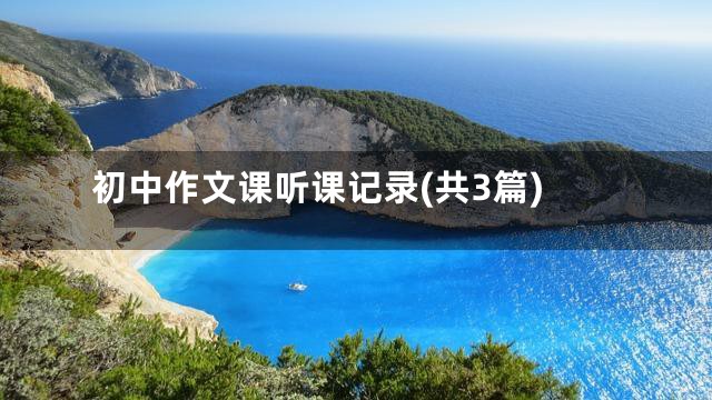 初中作文课听课记录(共3篇)