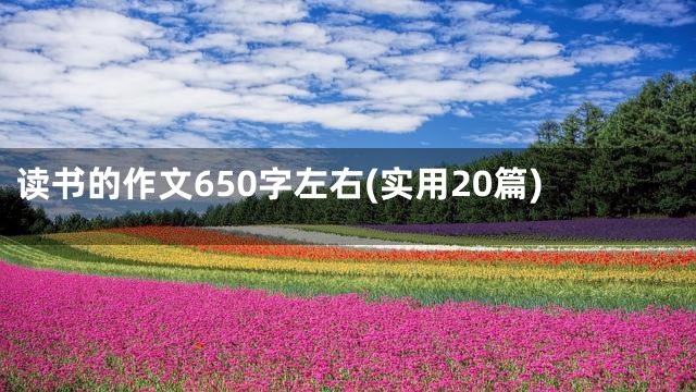 读书的作文650字左右(实用20篇)