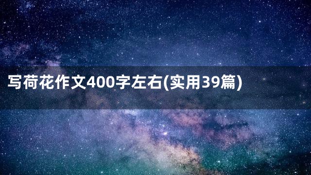 写荷花作文400字左右(实用39篇)