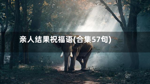 亲人结果祝福语(合集57句)