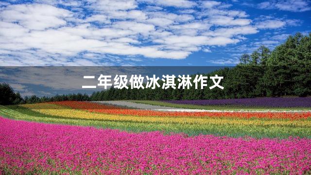 二年级做冰淇淋作文