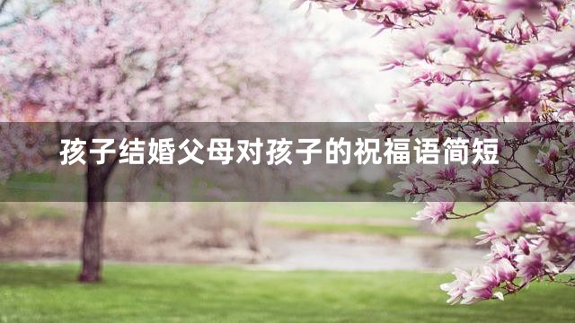 孩子结婚父母对孩子的祝福语简短