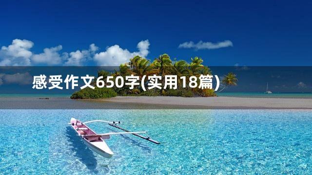 感受作文650字(实用18篇)