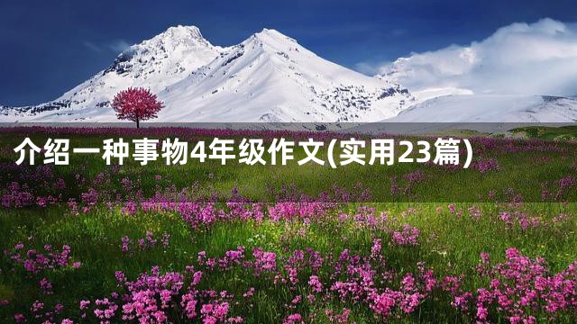 介绍一种事物4年级作文(实用23篇)