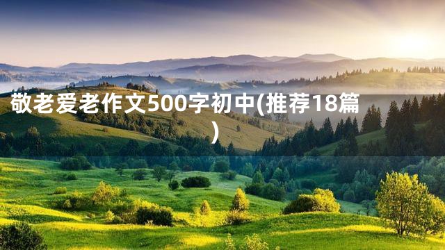 敬老爱老作文500字初中(推荐18篇)