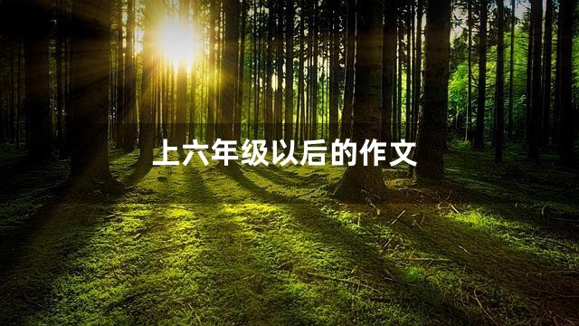 上六年级以后的作文