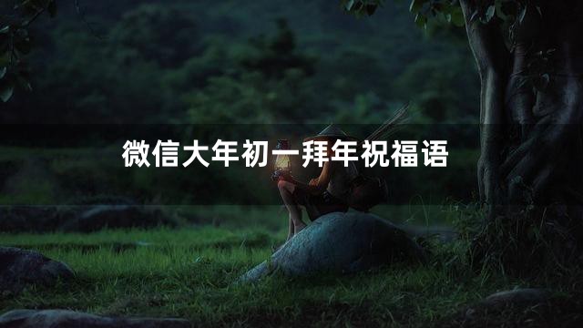 微信大年初一拜年祝福语