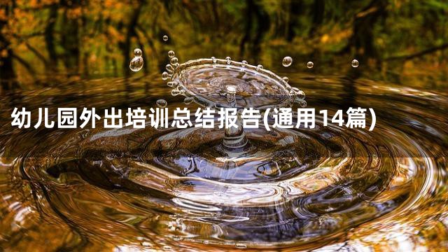 幼儿园外出培训总结报告(通用14篇)