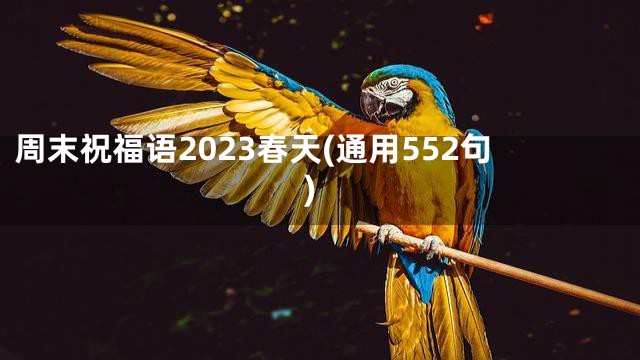 周末祝福语2023春天(通用552句)