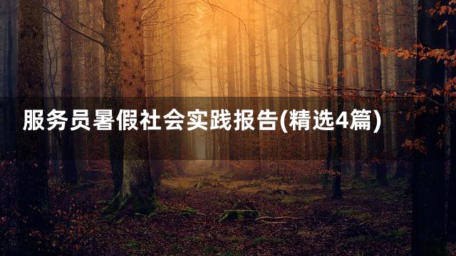 服务员暑假社会实践报告(精选4篇)