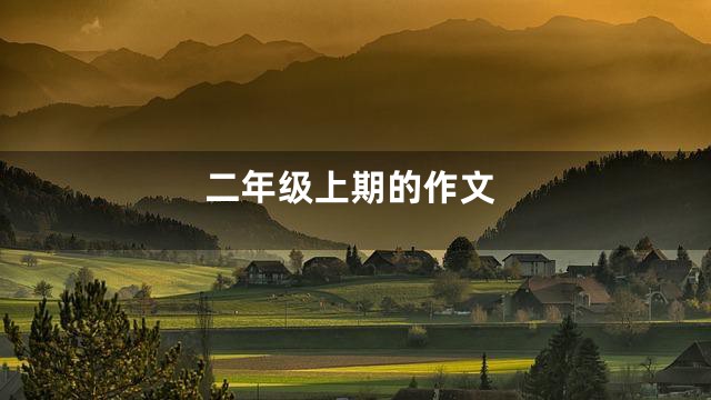 二年级上期的作文