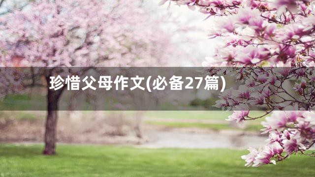 珍惜父母作文(必备27篇)