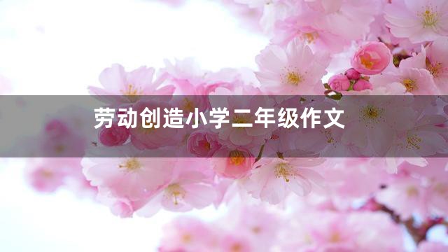 劳动创造小学二年级作文