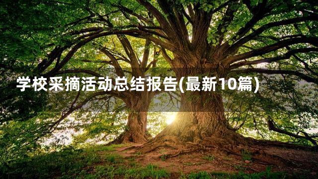 学校采摘活动总结报告(最新10篇)
