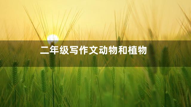 二年级写作文动物和植物