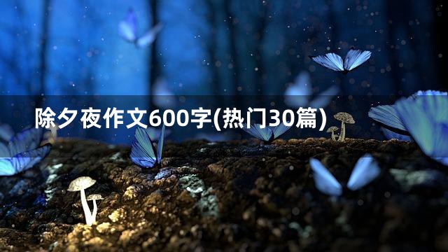除夕夜作文600字(热门30篇)