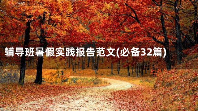 辅导班暑假实践报告范文(必备32篇)