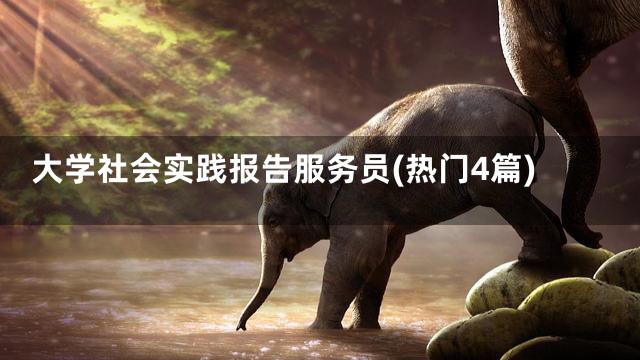 大学社会实践报告服务员(热门4篇)