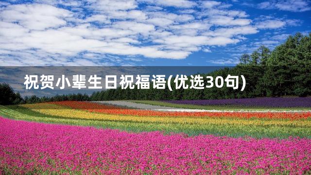 祝贺小辈生日祝福语(优选30句)