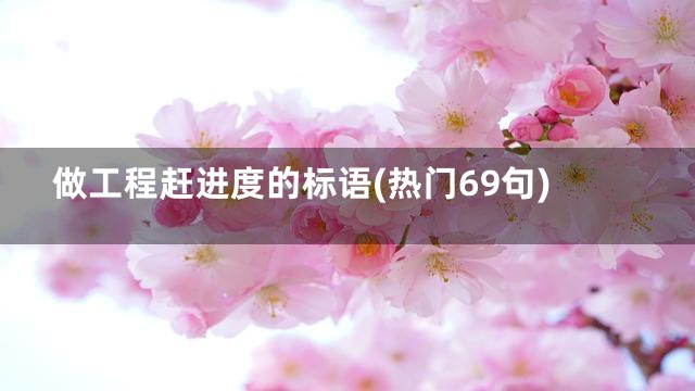 做工程赶进度的标语(热门69句)