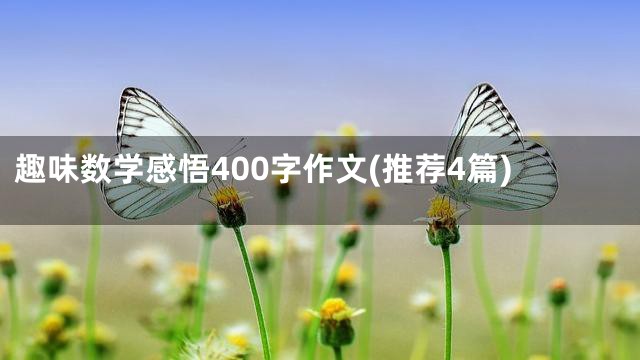 趣味数学感悟400字作文(推荐4篇)