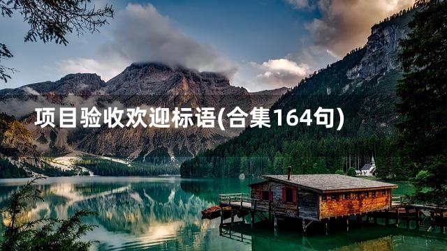 项目验收欢迎标语(合集164句)