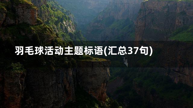 羽毛球活动主题标语(汇总37句)