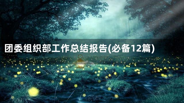 团委组织部工作总结报告(必备12篇)