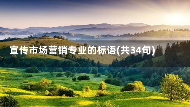 宣传市场营销专业的标语(共34句)