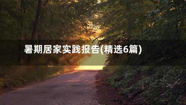 暑期居家实践报告(精选6篇)