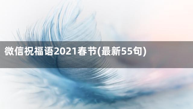 微信祝福语2021春节(最新55句)