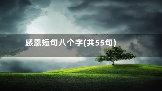 感恩短句八个字(共55句)