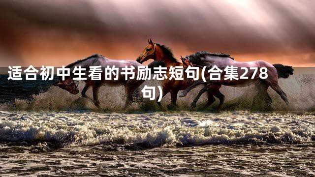 适合初中生看的书励志短句(合集278句)