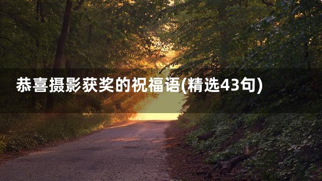 恭喜摄影获奖的祝福语(精选43句)