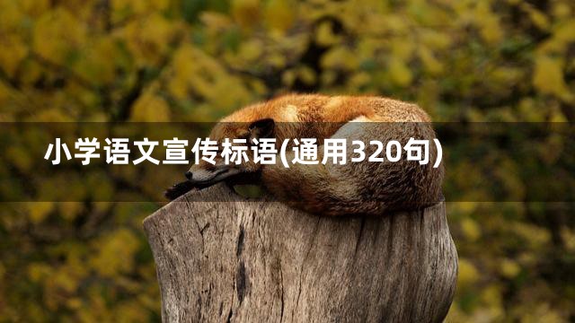 小学语文宣传标语(通用320句)