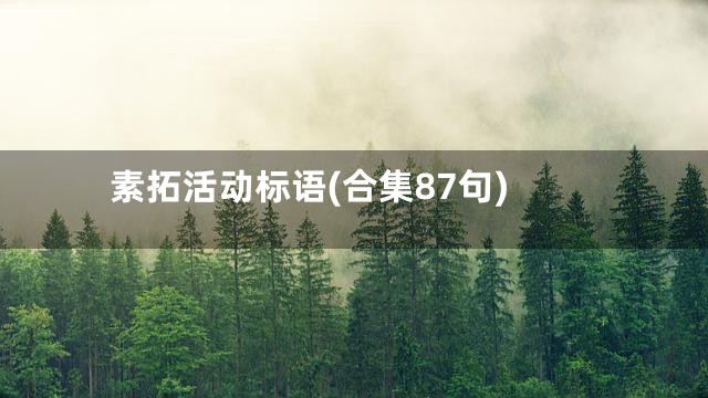 素拓活动标语(合集87句)