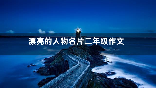 漂亮的人物名片二年级作文