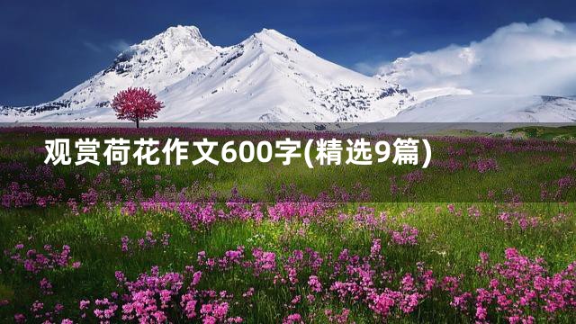 观赏荷花作文600字(精选9篇)