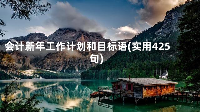 会计新年工作计划和目标语(实用425句)