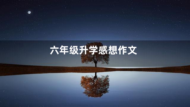 六年级升学感想作文