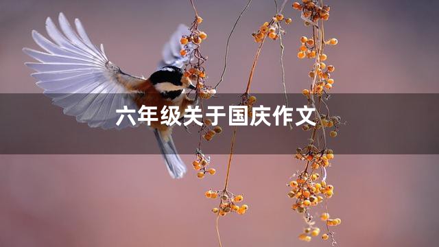 六年级关于国庆作文