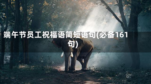 端午节员工祝福语简短语句(必备161句)