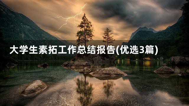 大学生素拓工作总结报告(优选3篇)